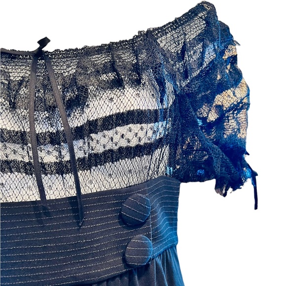 Colette Dinnigan Authentic Lace Black Dress Size XS Garment Made in Australia - Picture 9 of 15